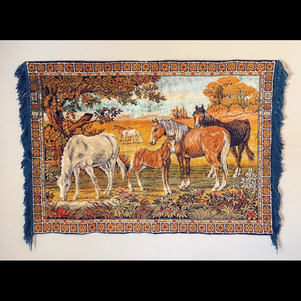Vintage woven wall tapestry